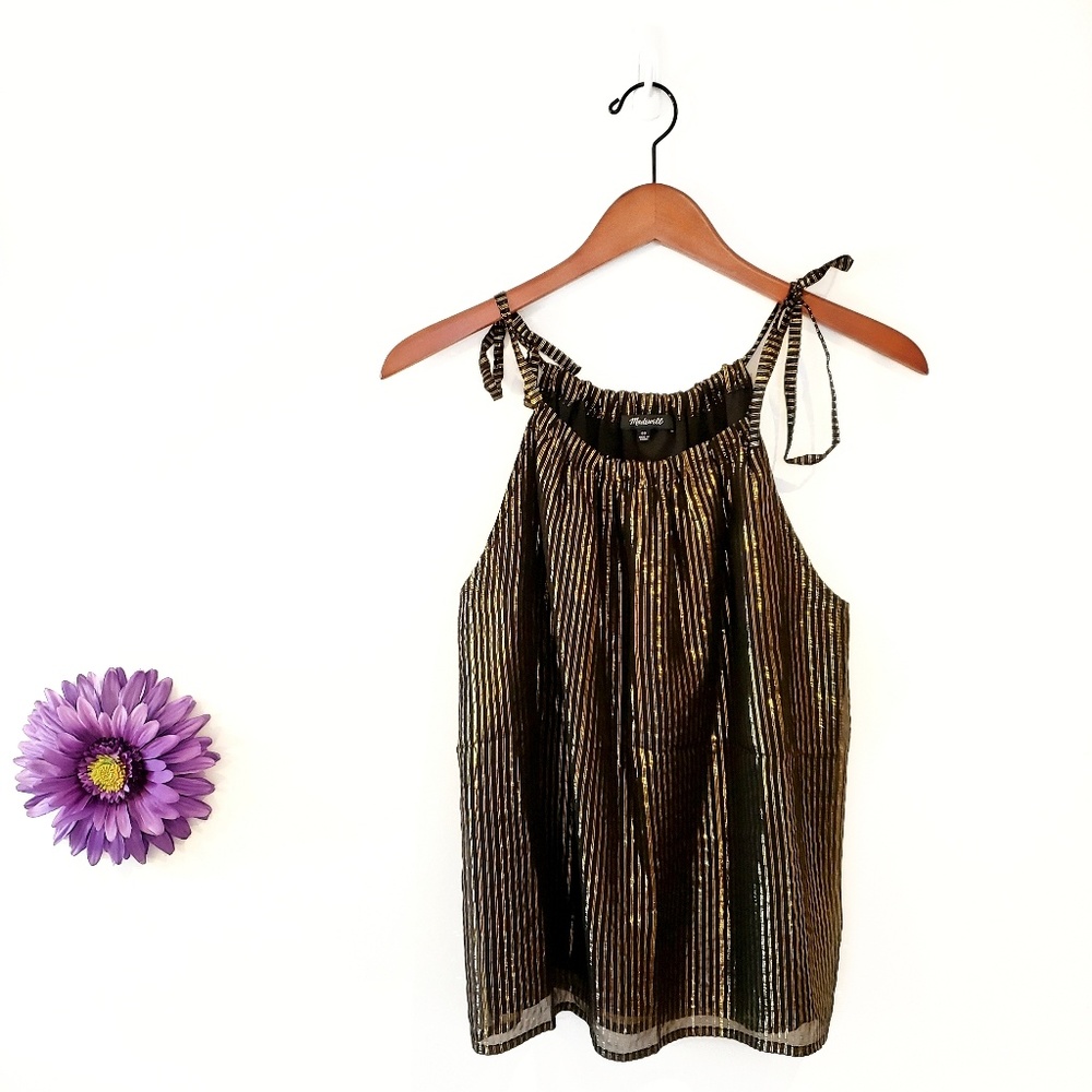 Madewell Metallic Striped Cami Top Size 00